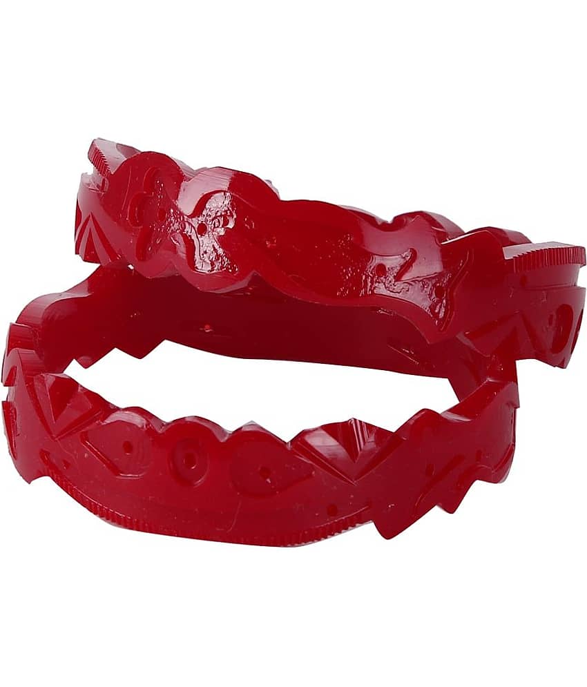 Bovzen Red Bangle Set ( Pack of 1 ) view 2