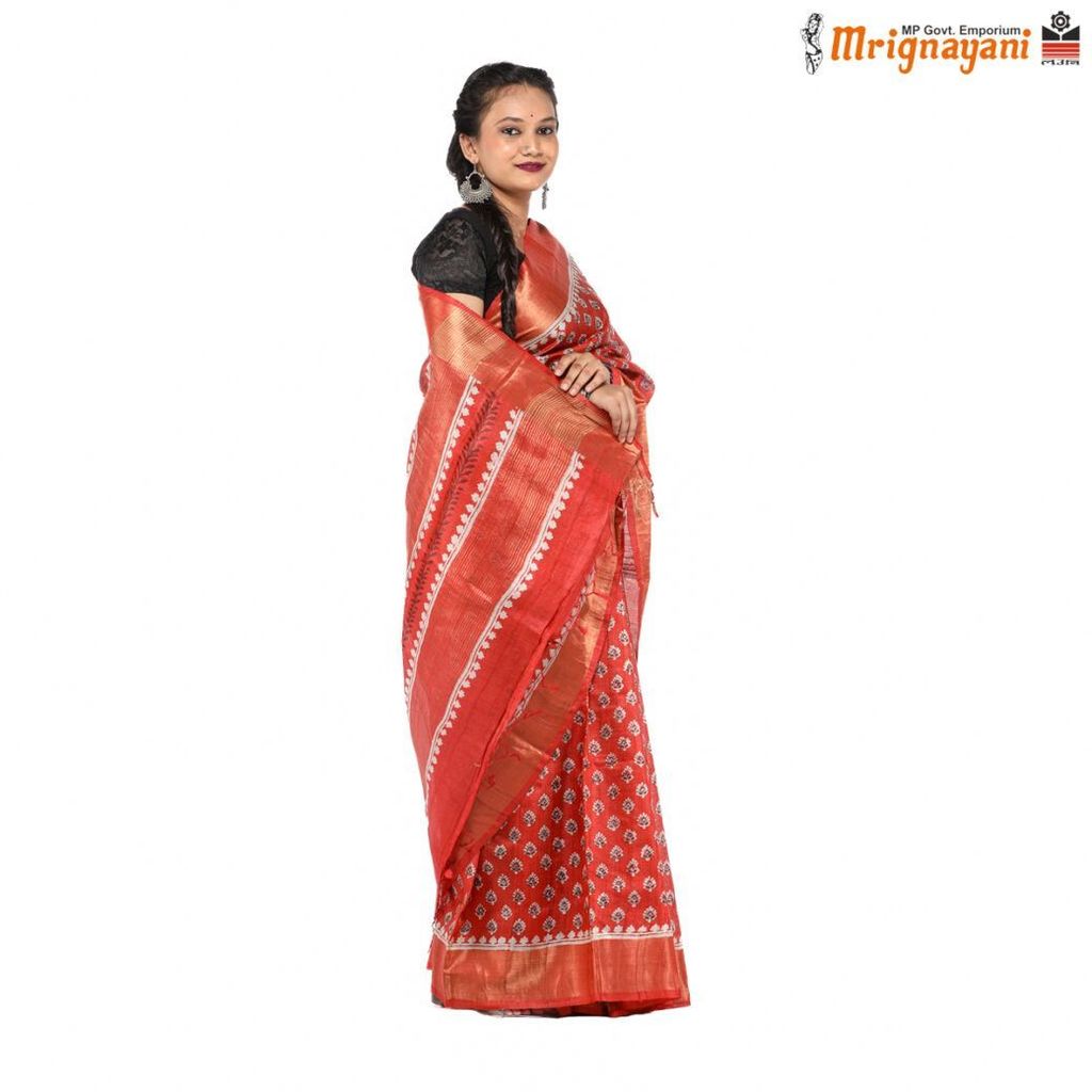 HANDLOOM KOSA SAREE WITH BLOUSE (SKU - 3H0201120622 , SAREE - 1220) view 2