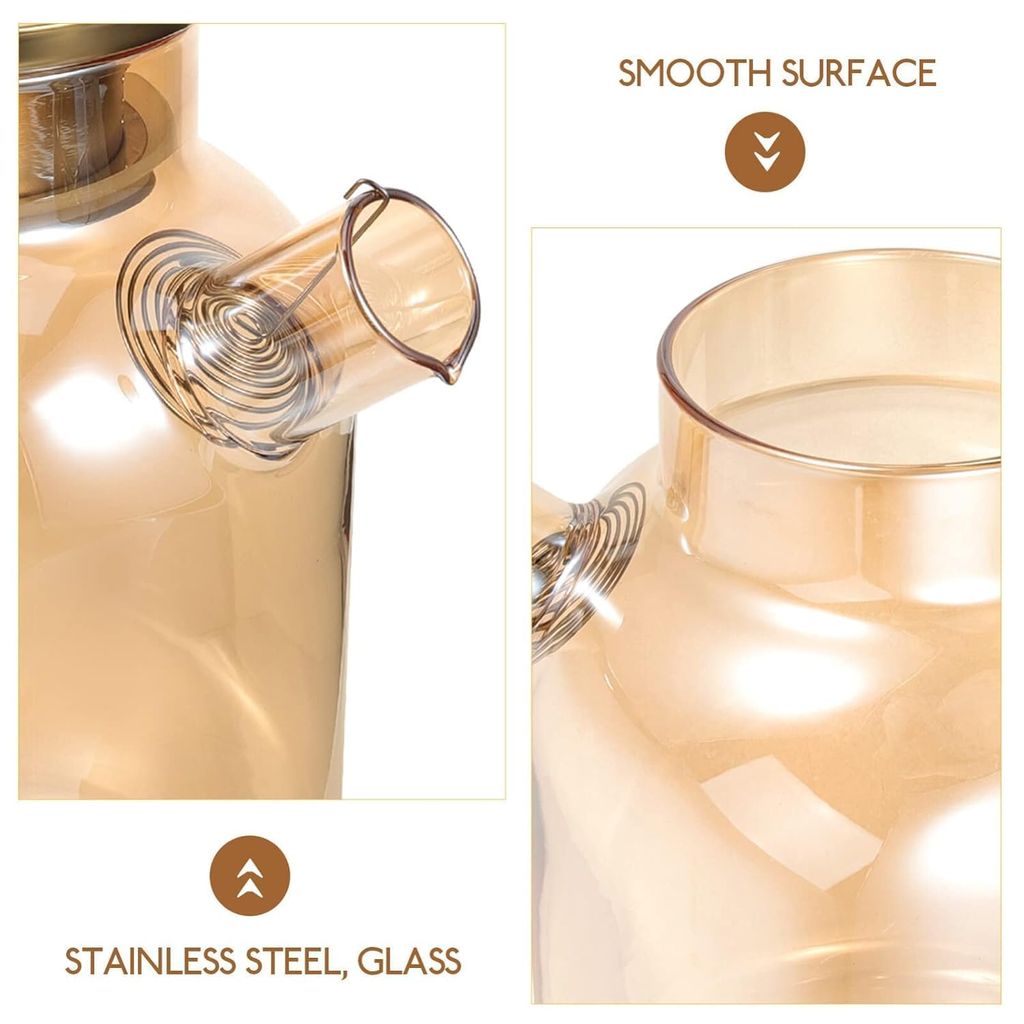 Glass teapot Kettle Teapot with Stainless Steel Infuser, Glass Teapot for Loose Leaf Tea, Blooming Tea, and Herbal view 2