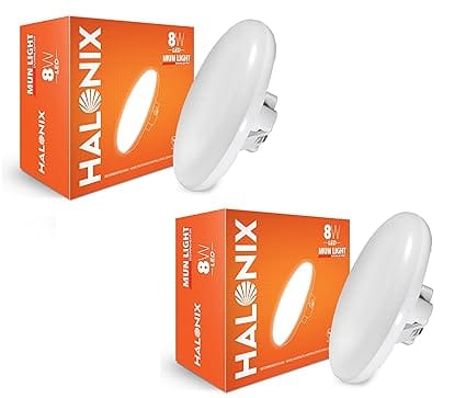 8W Mun Light 6500K Cool White Round Panel led downlighter | Pack of 2 | Cut Out: 2 inch | LED Ceiling Light for Home and Hall view 2