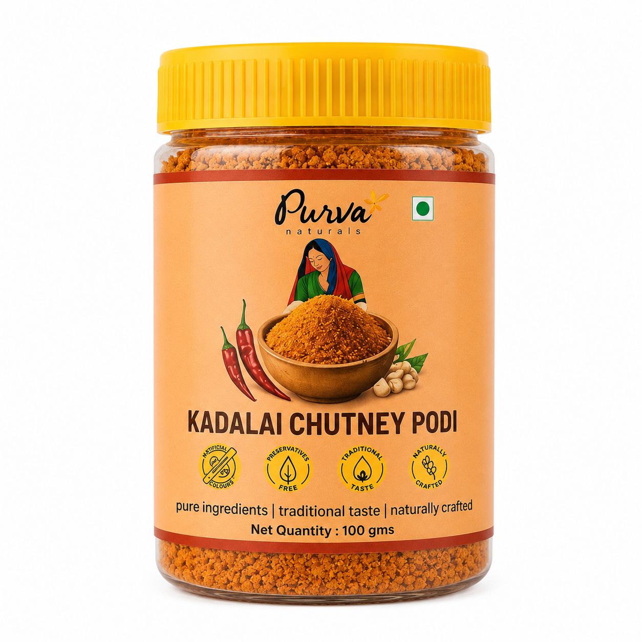 Peanut Peanut Chutney Powder - 100g