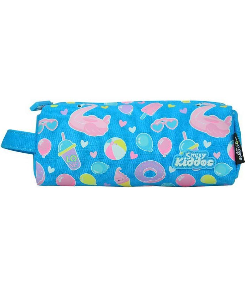 Smily Pencil Pouch (Light Blue) | Pencil Cases for Kids |Kids Stationary | kids & School Pencil Case | Boys & Girls Pencil Case | Cute Pencil Cases | Pencil Pouch For Girls Stylish | Children Pencil Case