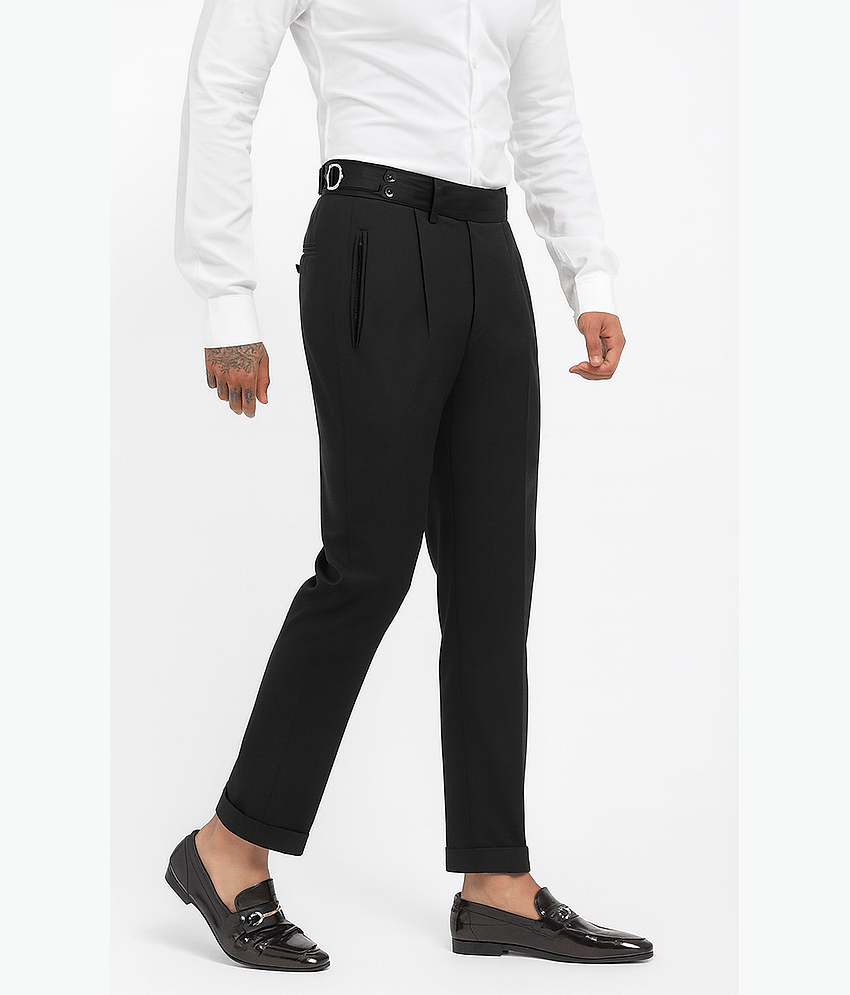 52dealz Regular Men's Formal Trouser - Navy Blue ( Pack of 1 ) view 2