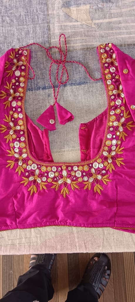 PINK EMBROIDERED BLOUSE view 2