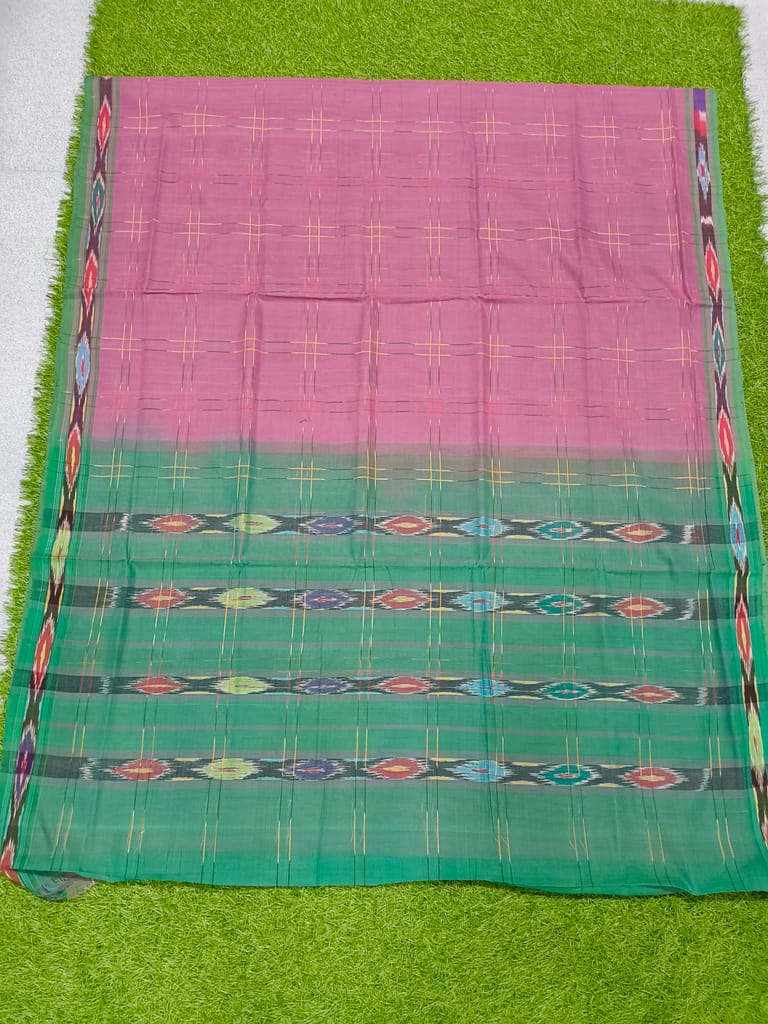 KJ PURAM HANDLOOMS COTTON TIE AND DIE SAREE view 2