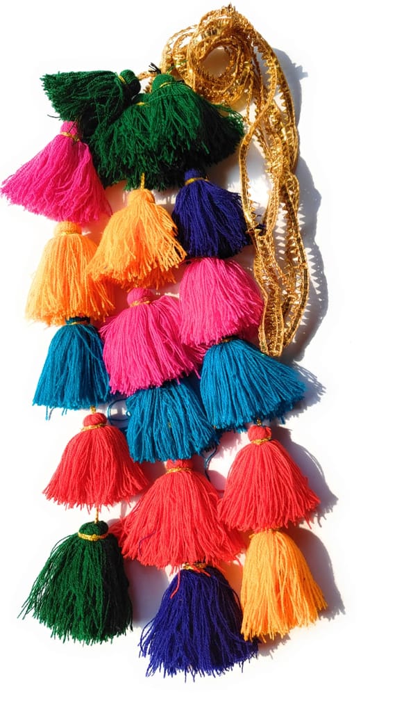 Women & Girls Light Weight Heavy Punjabi Paranda | Hand made Braid Tassles view 2