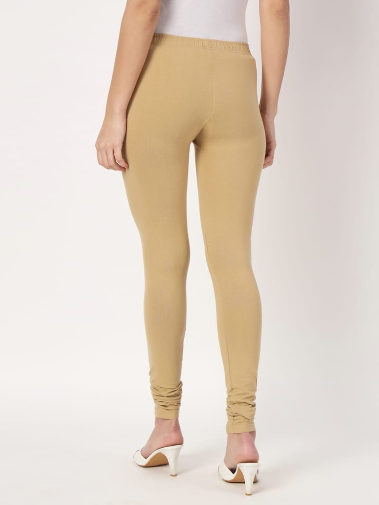 SOFT COLORS Women's Skinny Fit Ethnic Wear Churidar Leggings (Brown) view 2