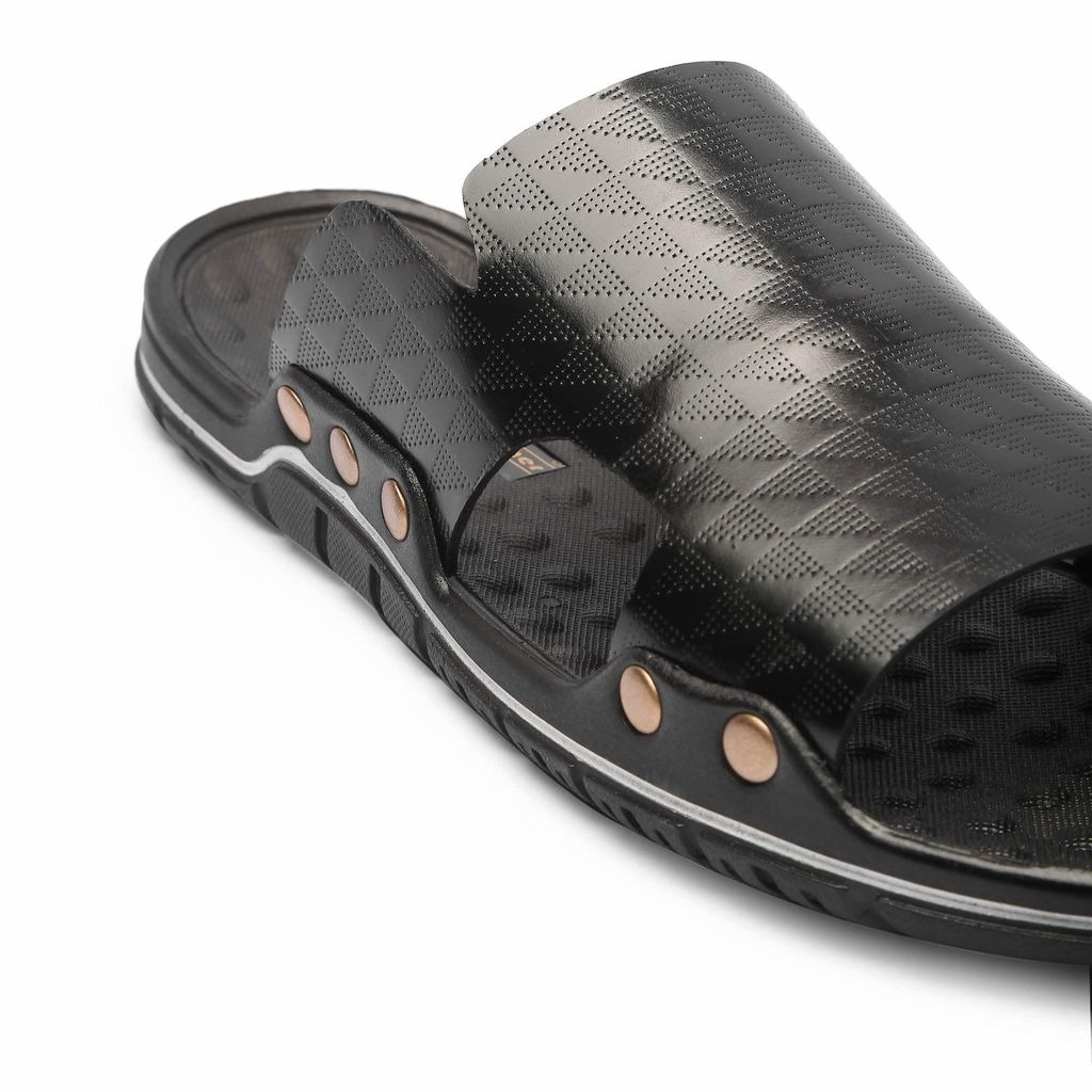 FEATHER LEATHER Stylish Men's Comfortable & Lightweight Sandals & Slippers | Genuine Leather Casual Slipper/Flip-Flop for Men | Indoor/Outdoor/Chappal view 2