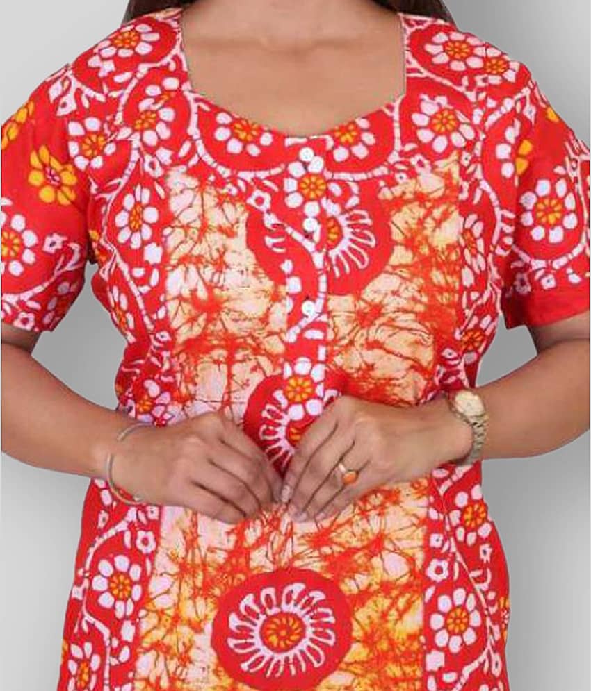 Favnic - Multicolor Cotton Women's Nightwear Nighty & Night Gowns view 2
