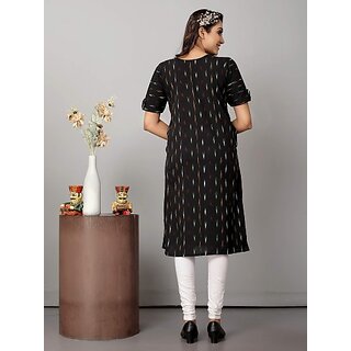OMSAIFAB Casual Printed Women Black Top view 2