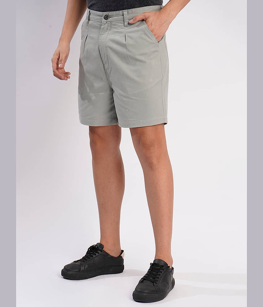 Bene Kleed Grey Cotton Men's Shorts ( Pack of 1 ) view 2