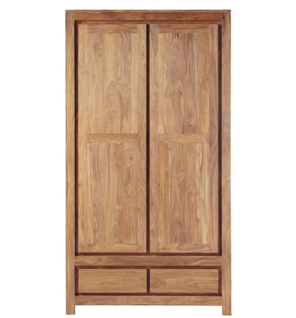 WOOD FURNITURE Sheesham Solid Wood Cubex Storage Wardrobe view 2