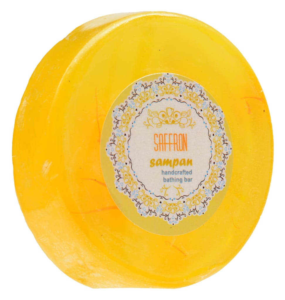 Sampan Saffron Aloe Vera Glycerine Bathing Bar view 2