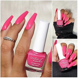 Nail Polish 12-Free Formula Quick Dry Long-Lasting Chip Resistant High Glossy Shine Vegan Made in India Nail Paint For Women 5ml (Strawberry Shots - Pink 5ml) view 2