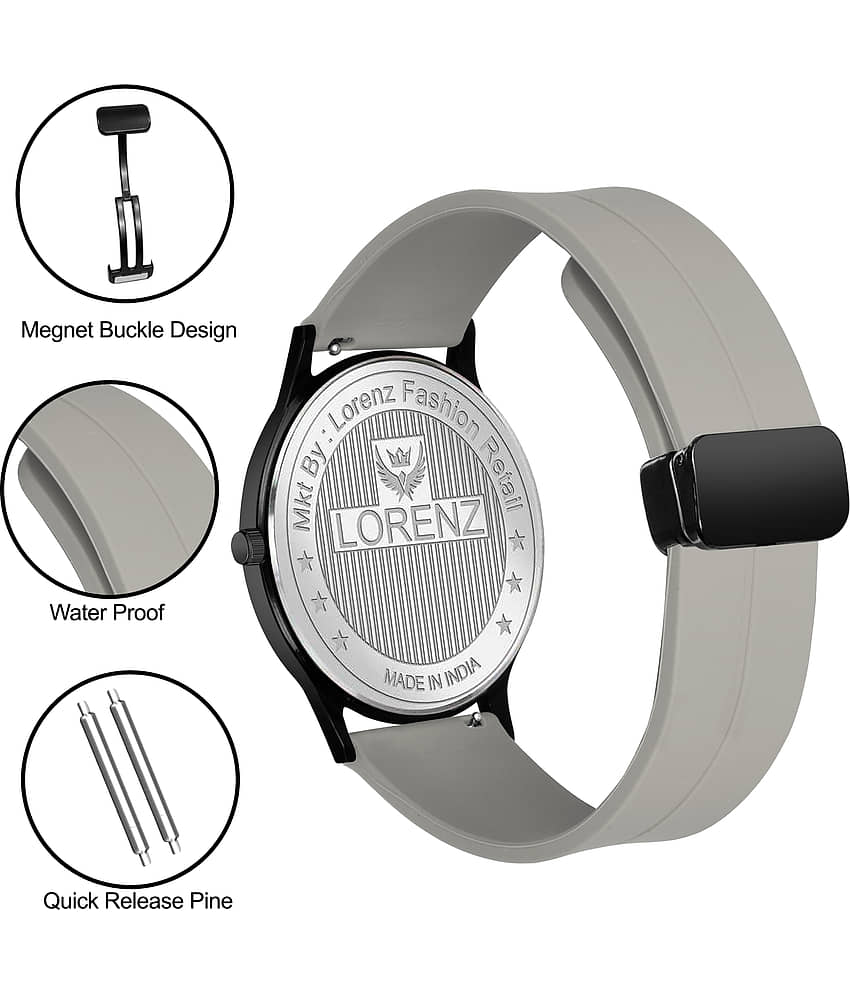 Lorenz Light Grey Silicon Analog Men's Watch view 2