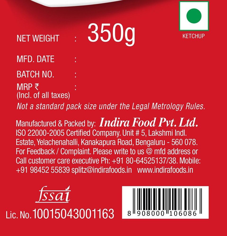 Splitz Tomato Ketchup, 350 gm view 2