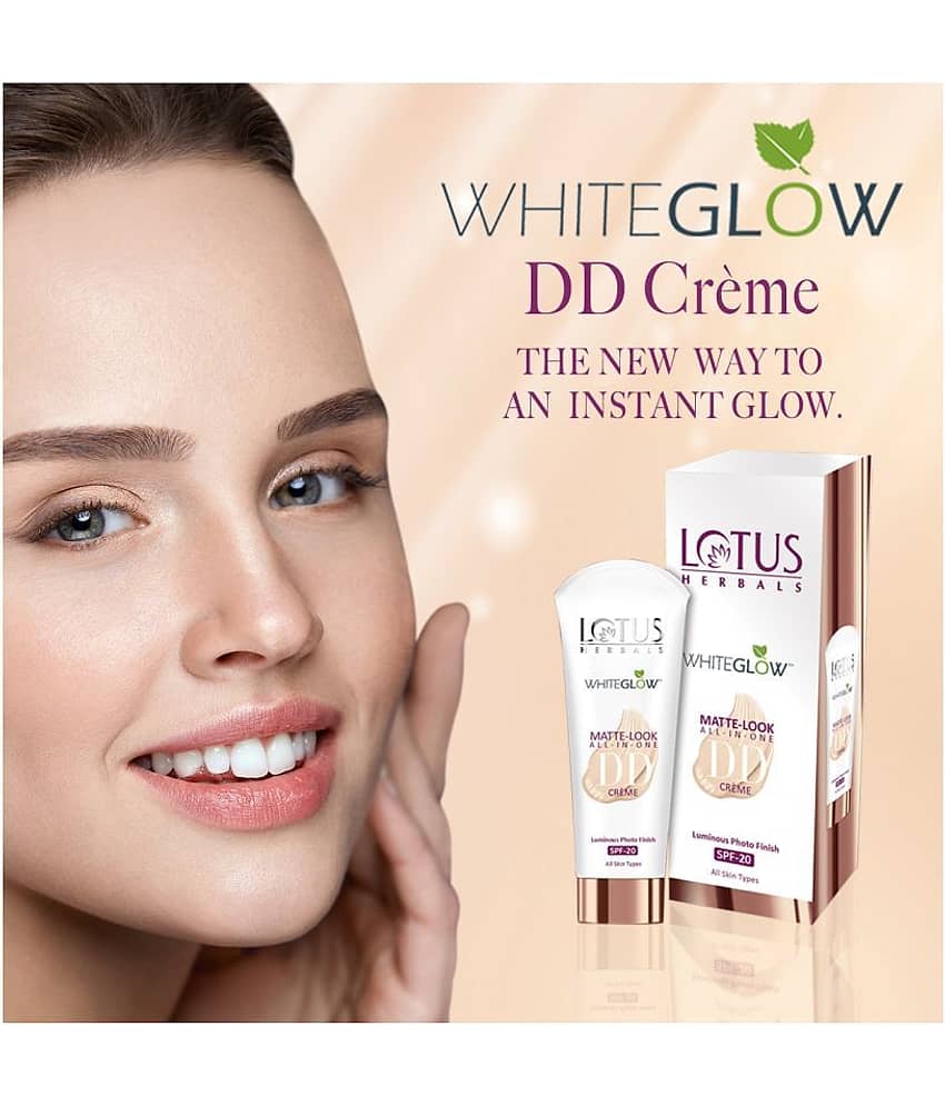 Lotus Herbals Whiteglow Matte Look All In One Dd Cream , Natural Beige Spf 20, All Skin Types, 50G view 2