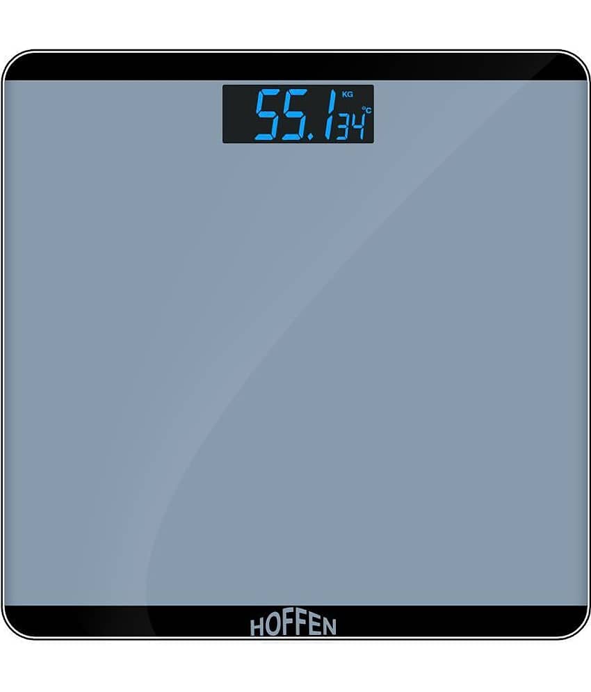 Hoffen Digital Electronic LCD Personal Health Body Fitness Bathroom Weighing Scale HO-18 Grey Grey
