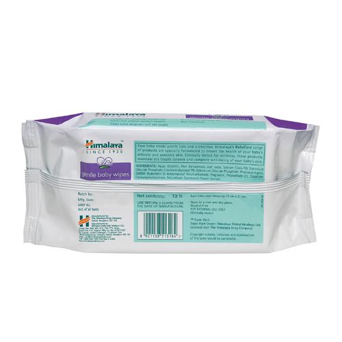 Himalaya Baby Wipes Gentle Baby, 72 Wipes view 2