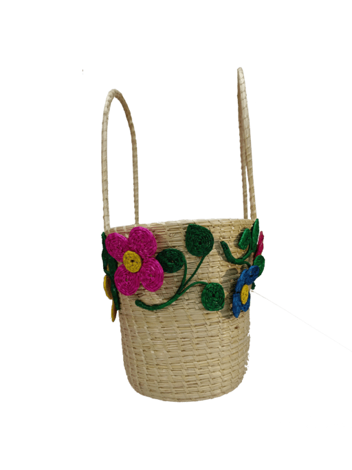 Handmade Sikki yellow color Square Basket view 2