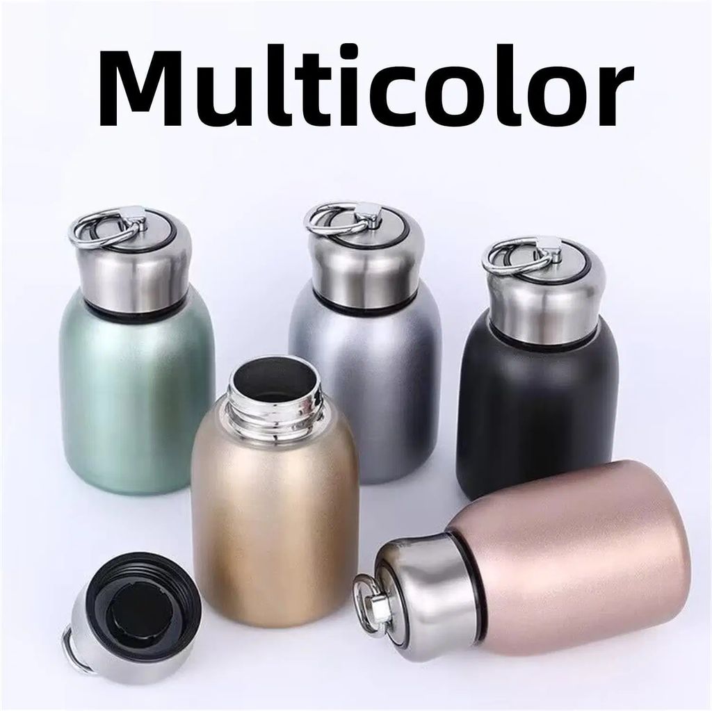 Blossom Multicolor Steel Flask ( 300 ml ) | Randomly Assorted view 2