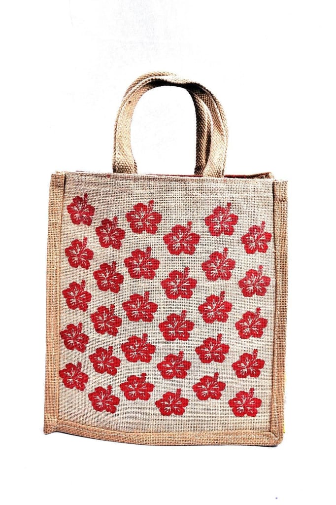 Jute Bag red color view 2