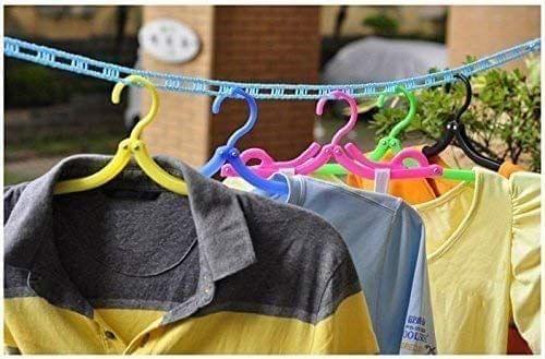 Store 4 Hope 5 Meters Windproof Anti-Slip Clothes Washing Line Drying Nylon Rope with Hooks (Color May Vary) view 2