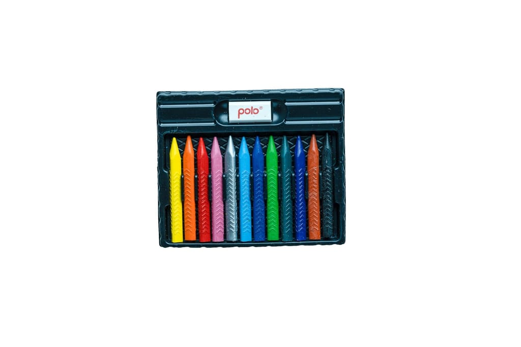 polo Plastic Crayons - 12 Vibrant Colors | Non-Toxic, Soft Texture for Effortless Coloring | Great for Kids, Artists & Creative Projects | Ideal for Drawing & Crafting view 2