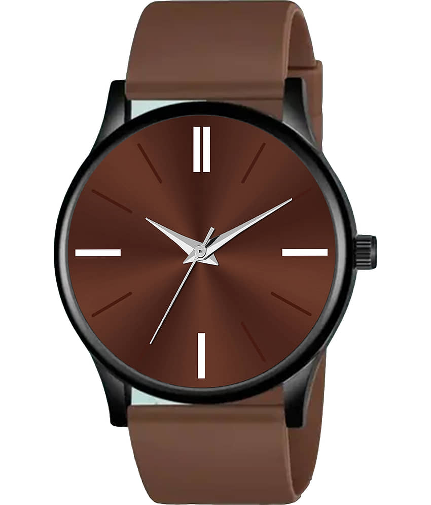niyatifab Brown Silicon Analog Men's Watch