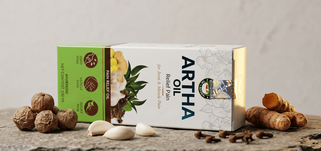 Artha Natural Pain Relief Massage Oil - With Natural Therapeutic Herbs- Pack of 2 (Value Pack) view 2