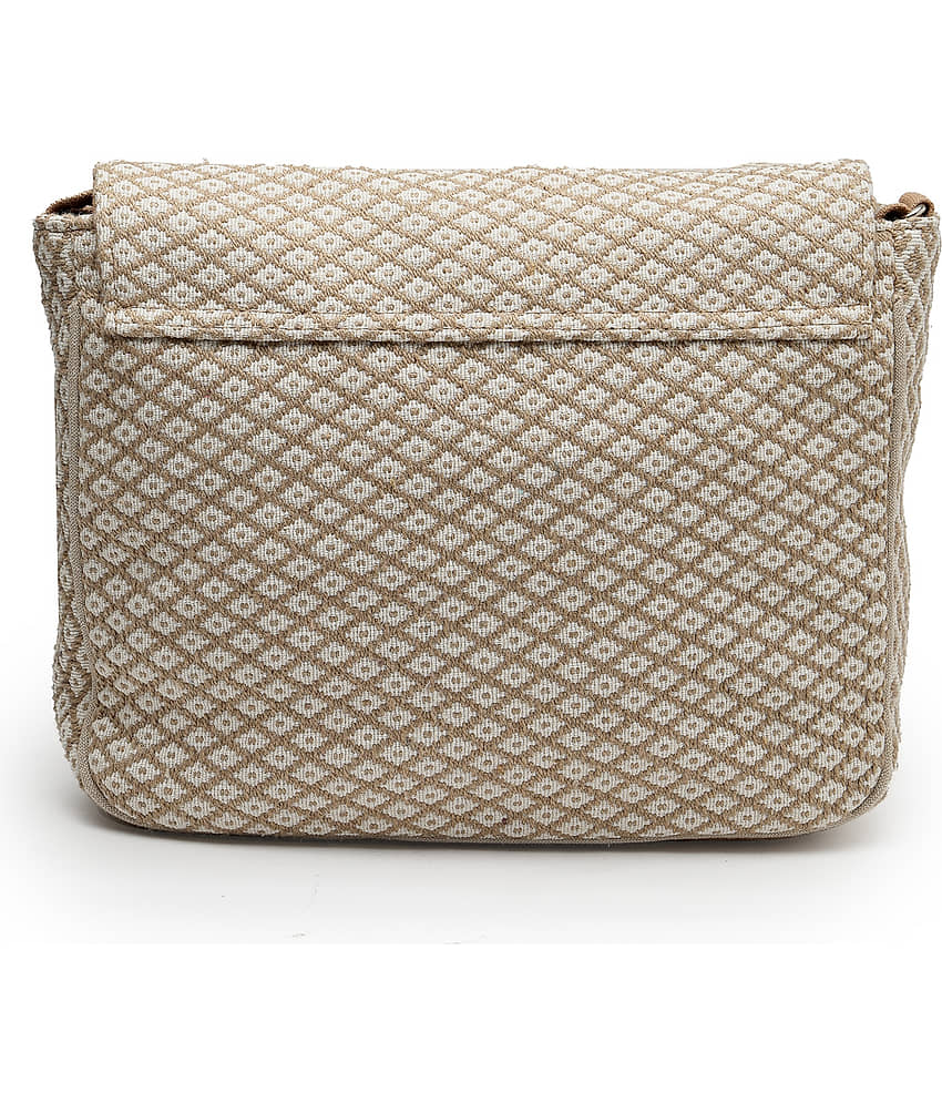 Anekaant Camel Cotton Sling Bag view 2
