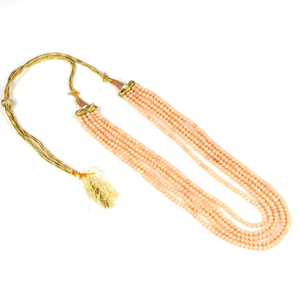 Tribes India Ivory Crystal Beads Multi Strand Necklace for Women view 2