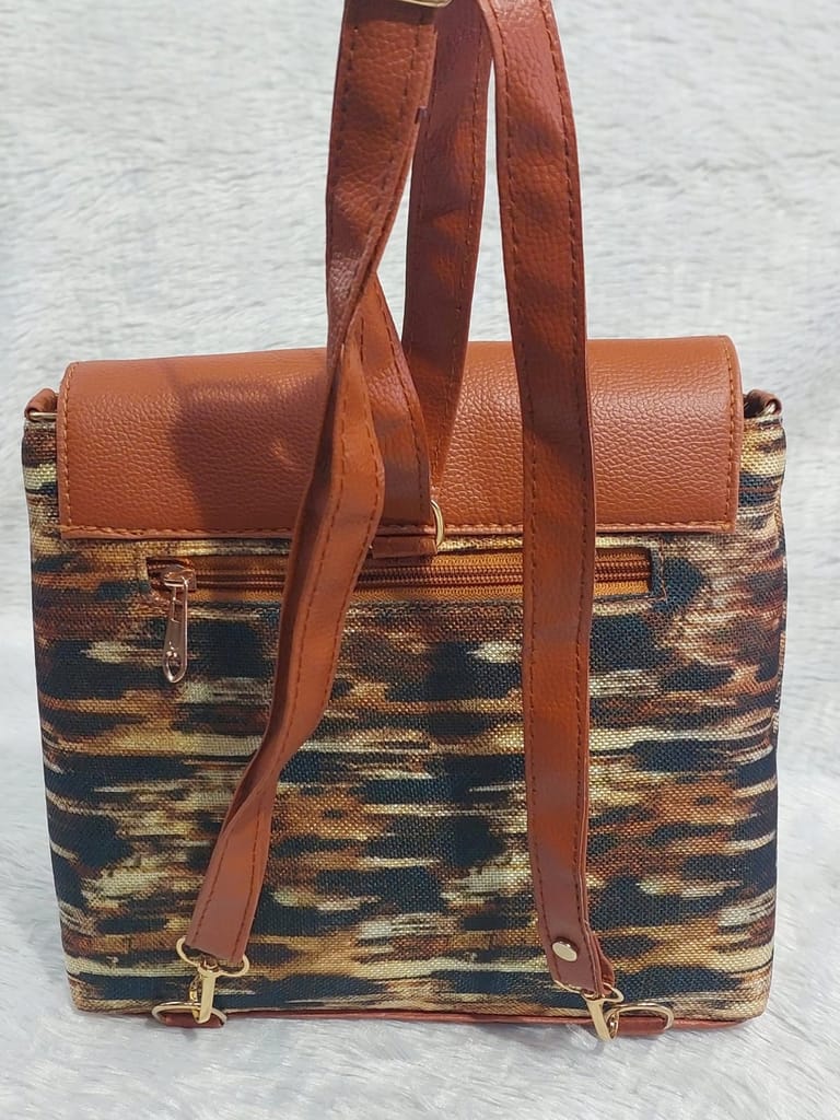 Printed Jute Sling Bag view 2