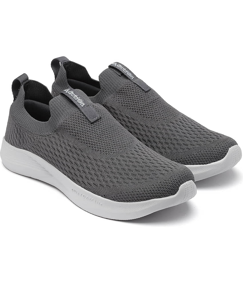 Action - Sports Running Shoes Light Grey Men's Sports Running Shoes view 2