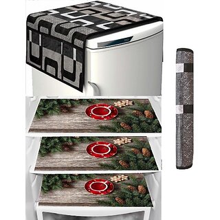 REVEXO Refrigerator Cover (Width: 98 cm, Multicolor) view 2