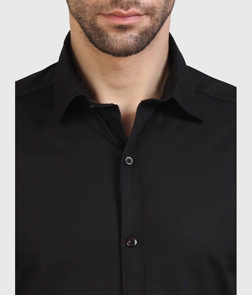 Life Roads - Black Cotton Slim Fit Men's Formal Shirt ( Pack of 1 ) view 2