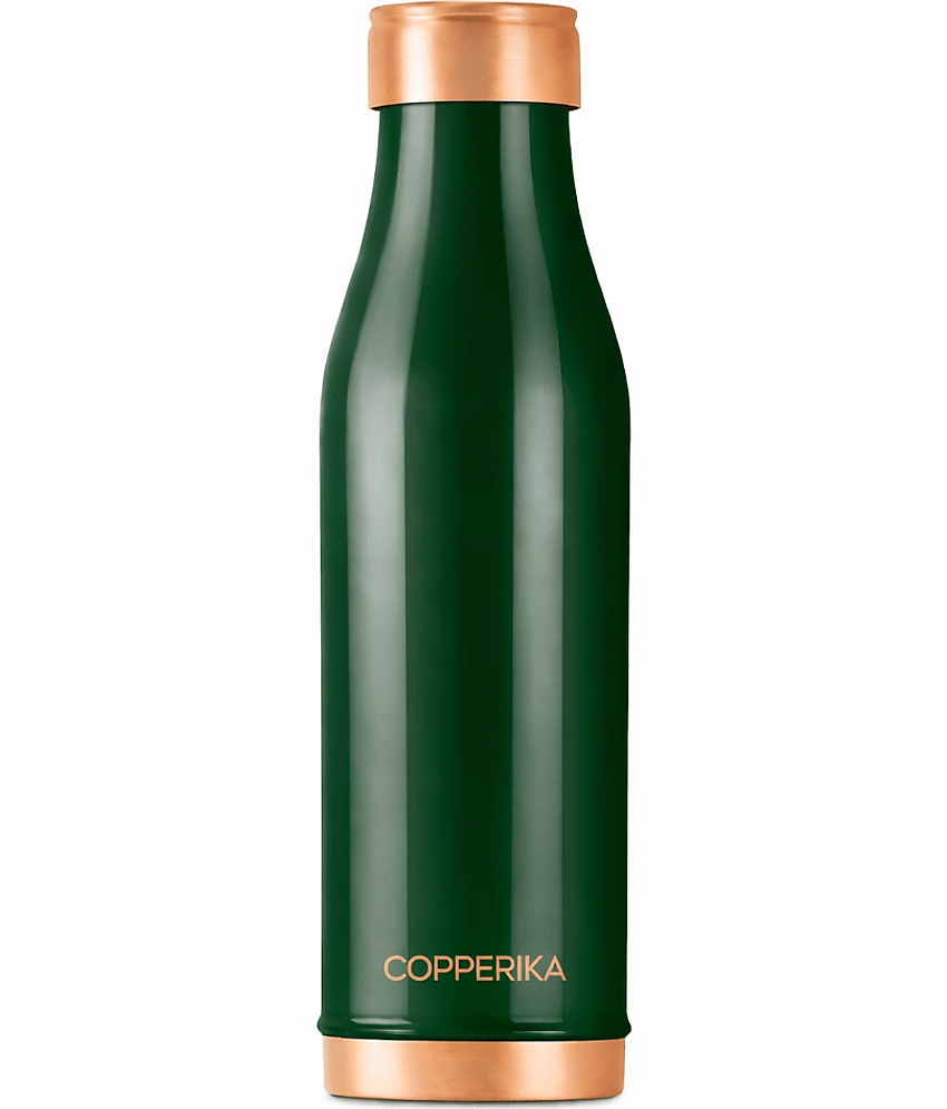 Copperika Green Copper Water Bottle 1000 mL ( Set of 1 )