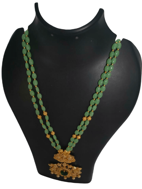 Crystal Faux Pearl Kundan Necklace view 2