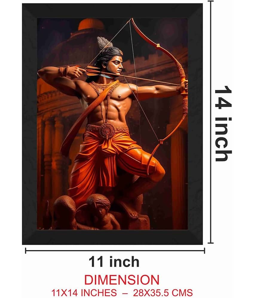 Saf - Lord Ram ji Murti Religious wall hanging Painting with Frame (1U) view 2