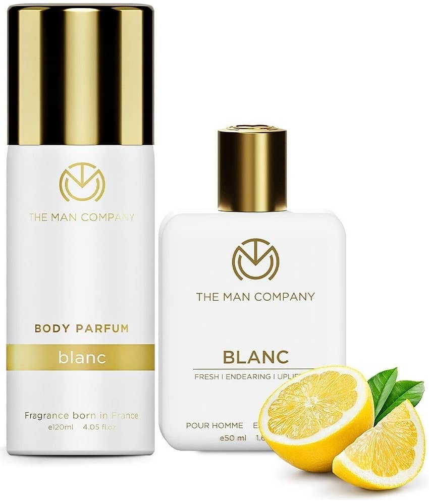 The Man Company Blanc EDT 50ml & Body 120ml Perfumes Deodorant Spray for Men 85 ml ( Pack of 2 ) view 2