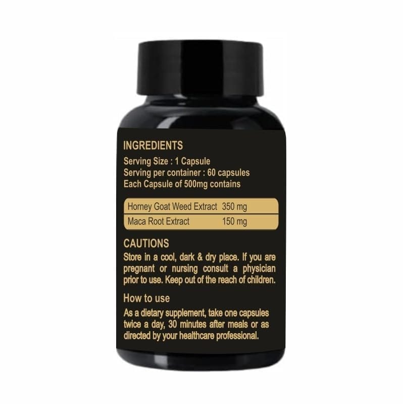 FIJ AYURVEDA Maca Root Capsule With Horny Goat Weed Capsule for Men & Women - (Combo Pack) view 2