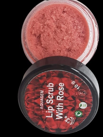 Aquagem skincare "All Natural Rose Lip Scrub" view 2