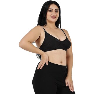 Black Women T-Shirt Non Padded Half Coverage Bra view 2