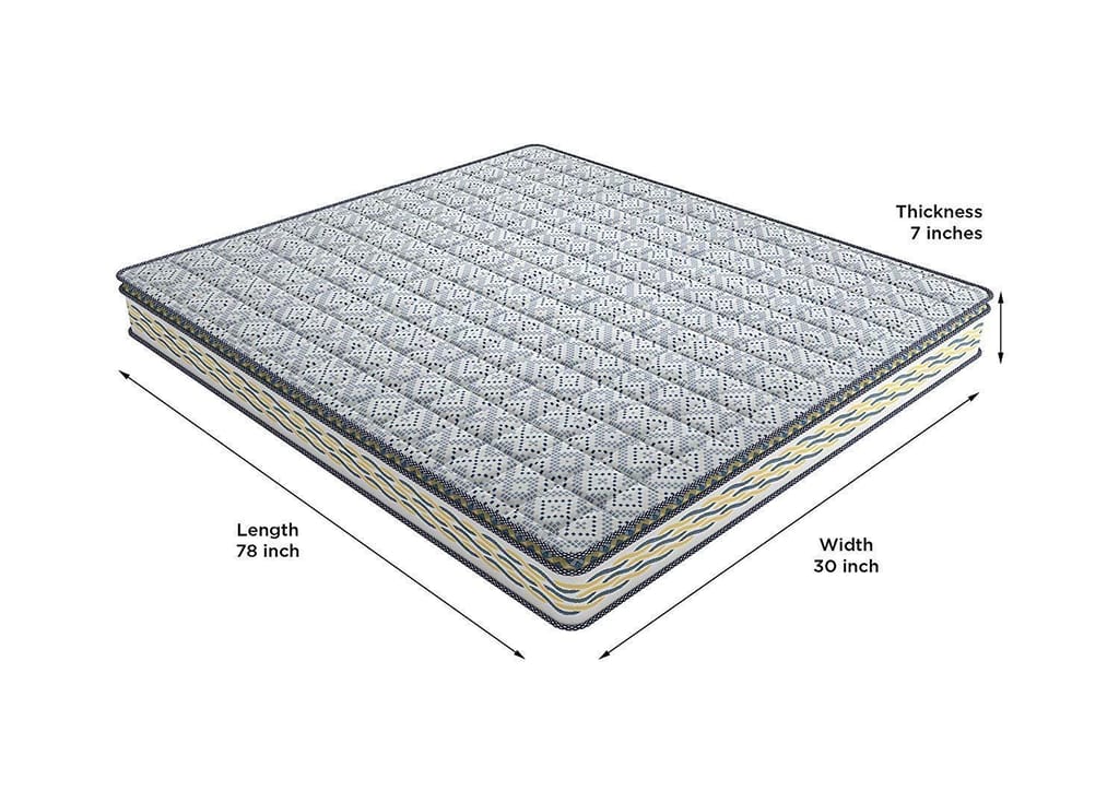 Centuary Pixel Cooling Copper Gel Memory 7 inch High Resilience (HR) Foam Mattress view 2