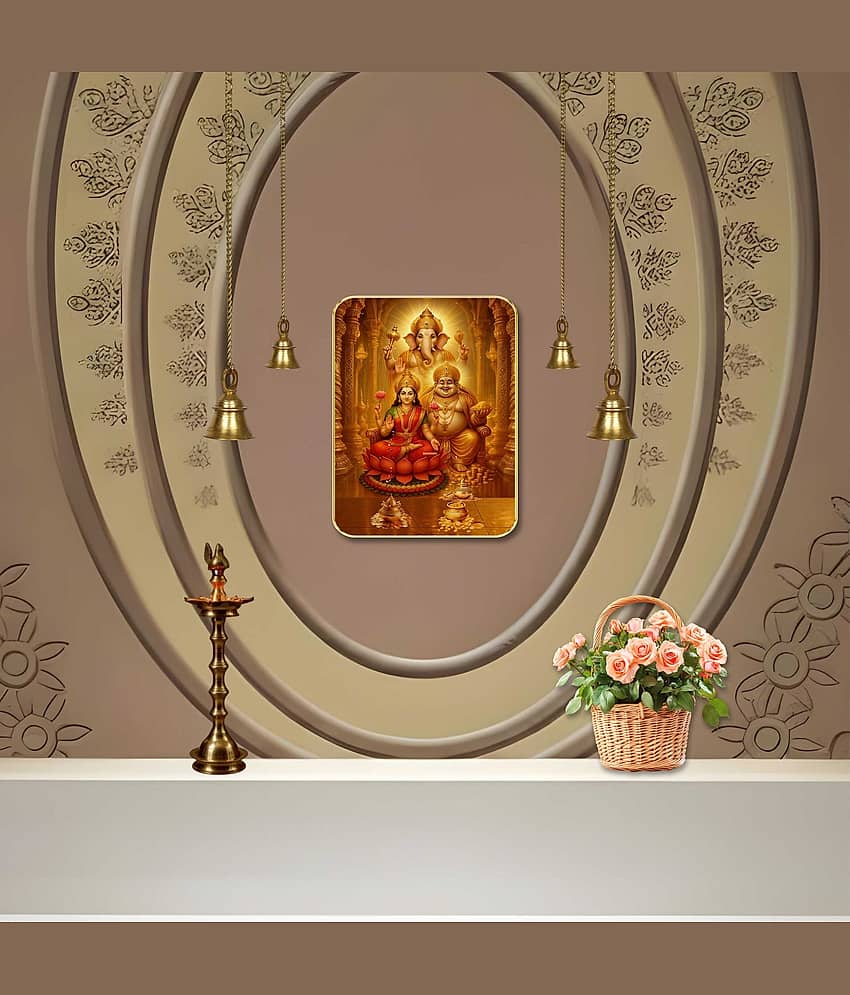 Livin'luxe Ganesha Lakshmi Kubera MDF Wall Art with Table Top Stand view 2