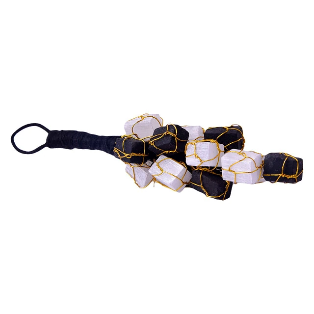 Black Tourmaline and Selenite Vastu Enterance Door Hanger for Protection from Negative Energy & Evil Eye(KI_108) by Krishna Impex view 2