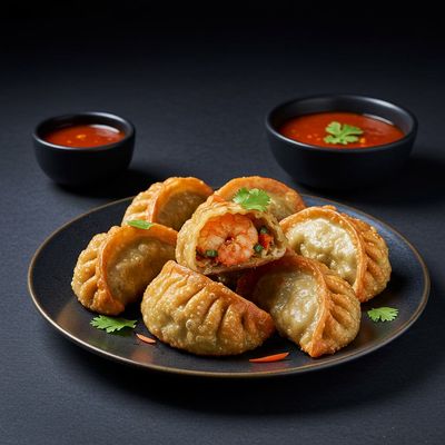 Prawns Pan Fried Momos