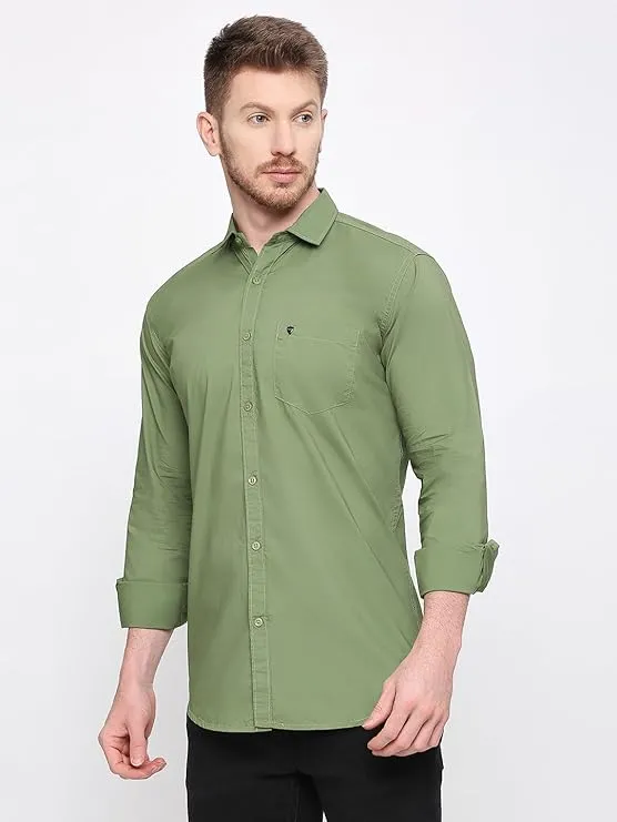 Grandstitch Men Regular Fit Solid Spread Collar Casual Shirt view 2