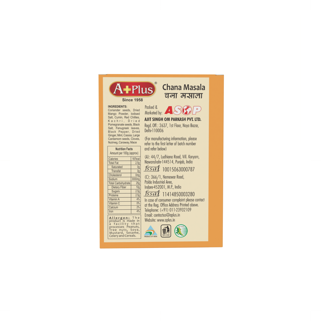 Aplus Chana Masala 50g Box view 2