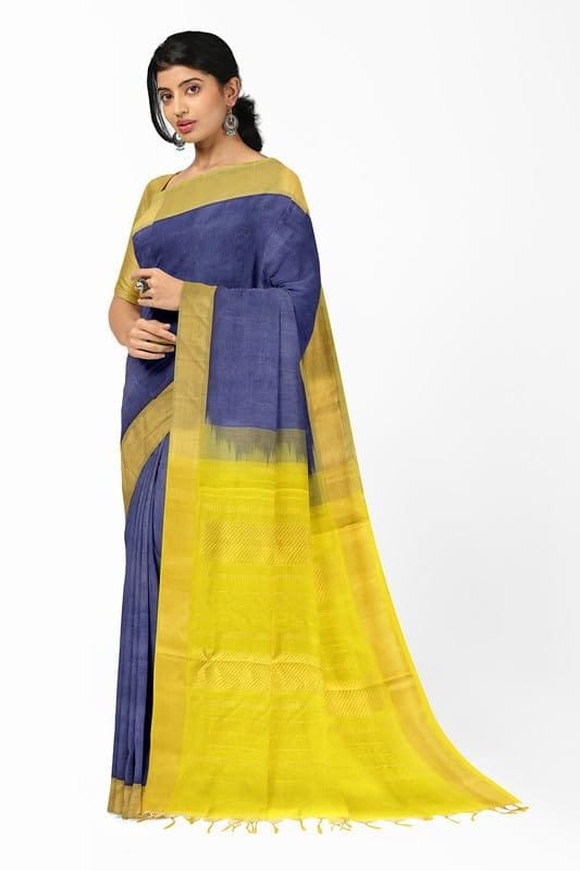 APCO Handloom - Women's Venkatagiri SICO Cotton Blend Handloom Saree, Blue 06 view 2